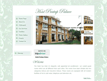 Tablet Screenshot of hotelpratappalacechittaurgarh.com